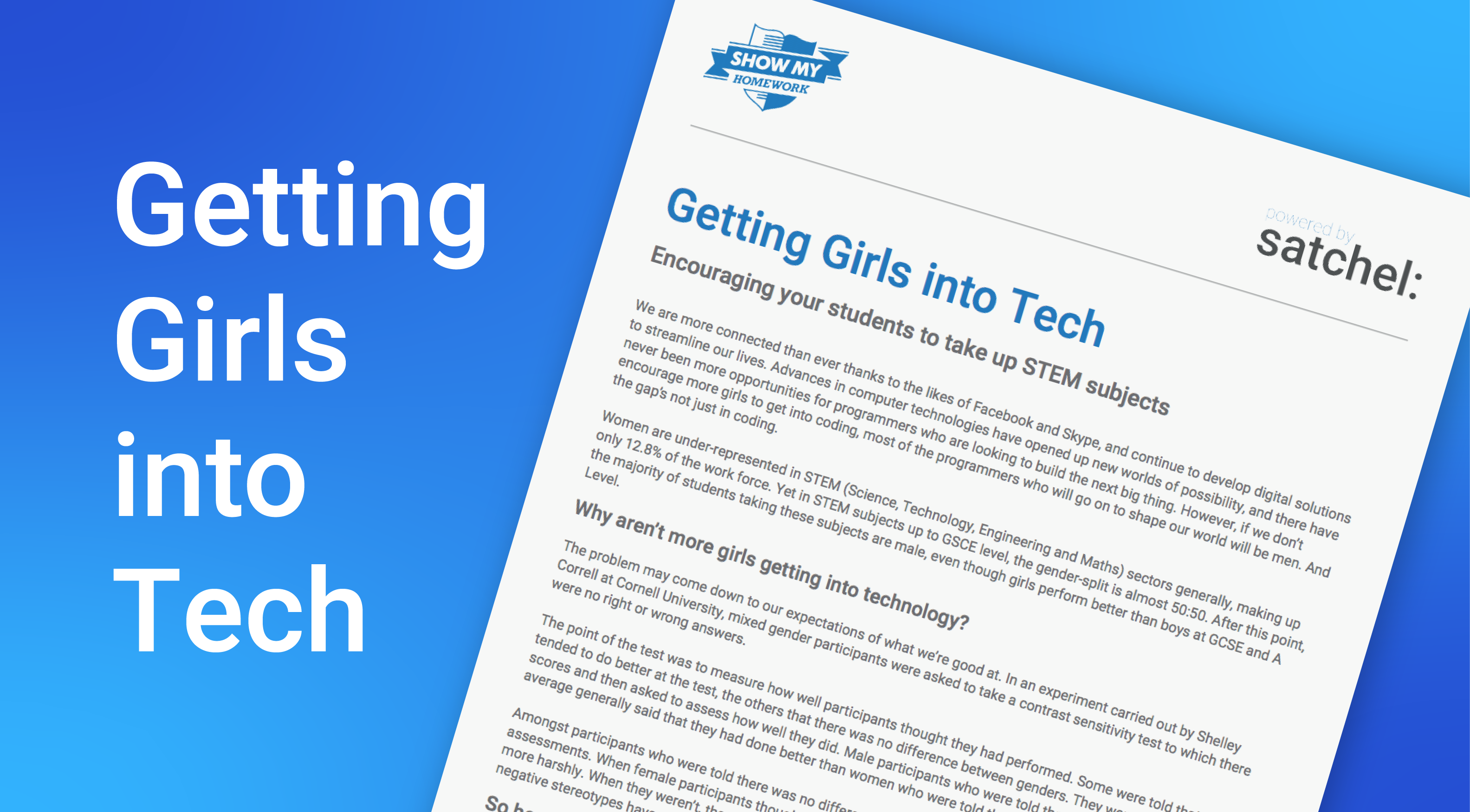 Getting Girls Into Stem Guide